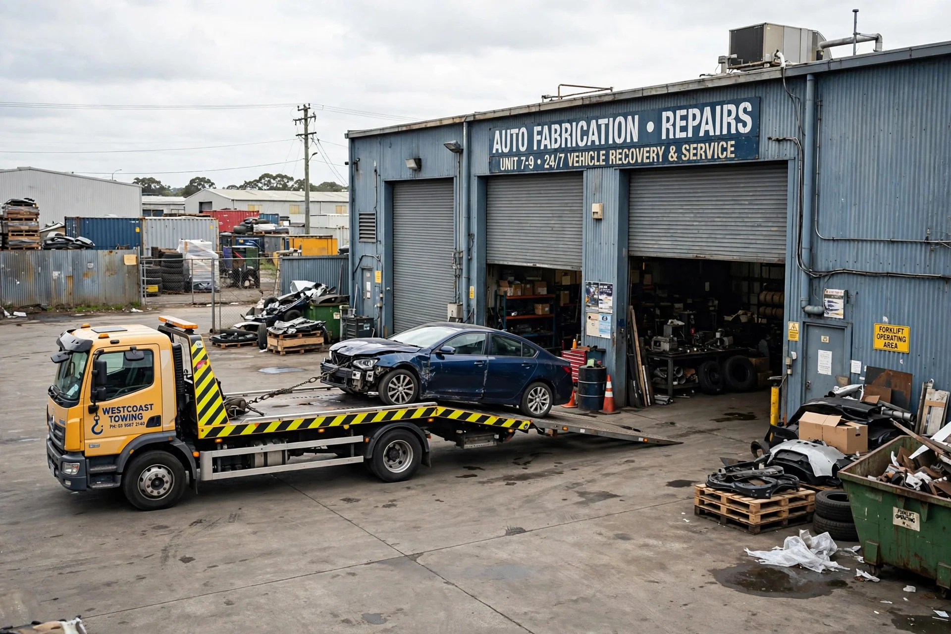 Car Removal Awatoto: Cash for Cars, Free Local Pickup 3 Car removal service Awatoto - tow truck at industrial workshop