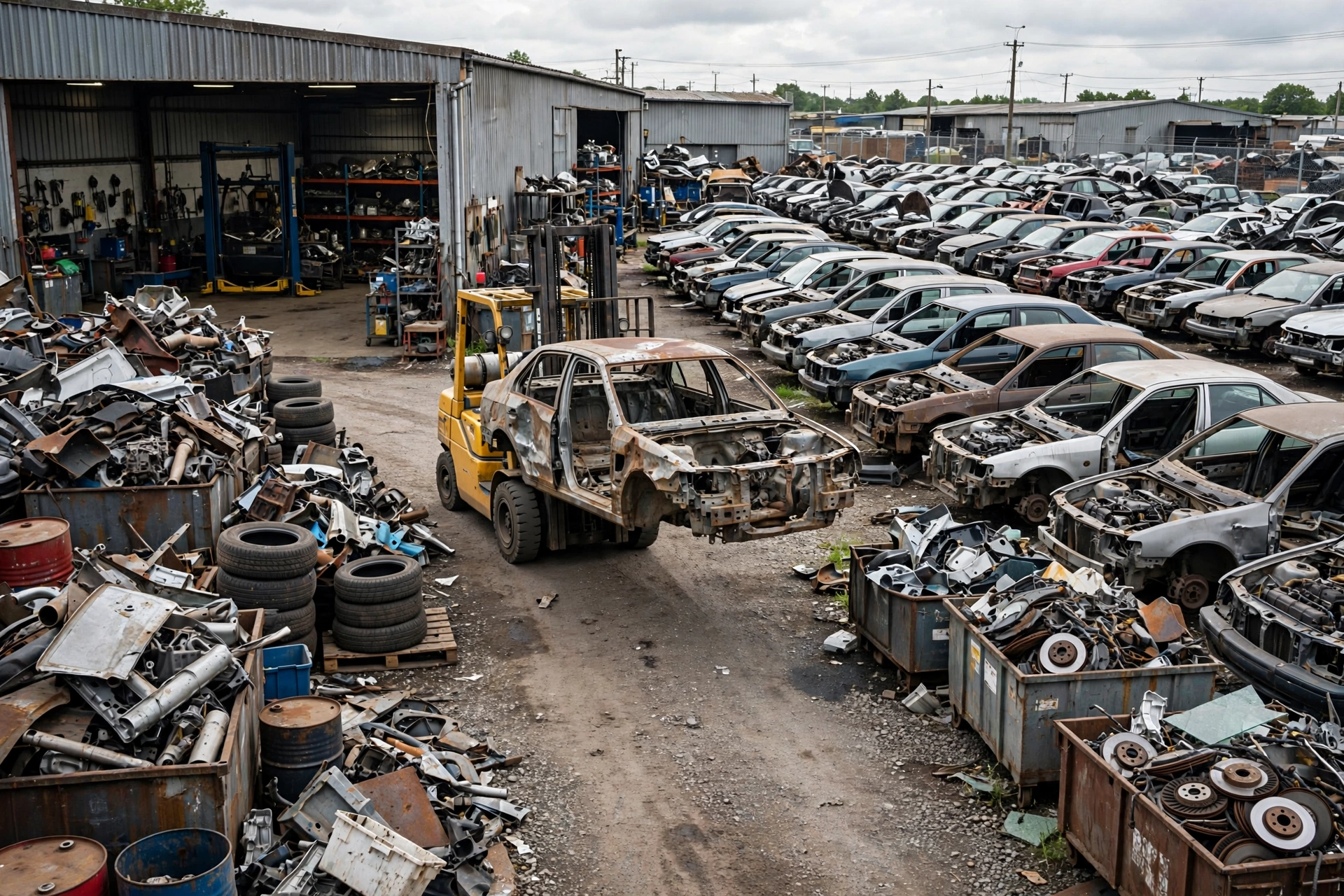 Car Removal Onekawa: Cash for Cars, Free Local Pickup 6 vehicle being dismantled in wrecking yard
