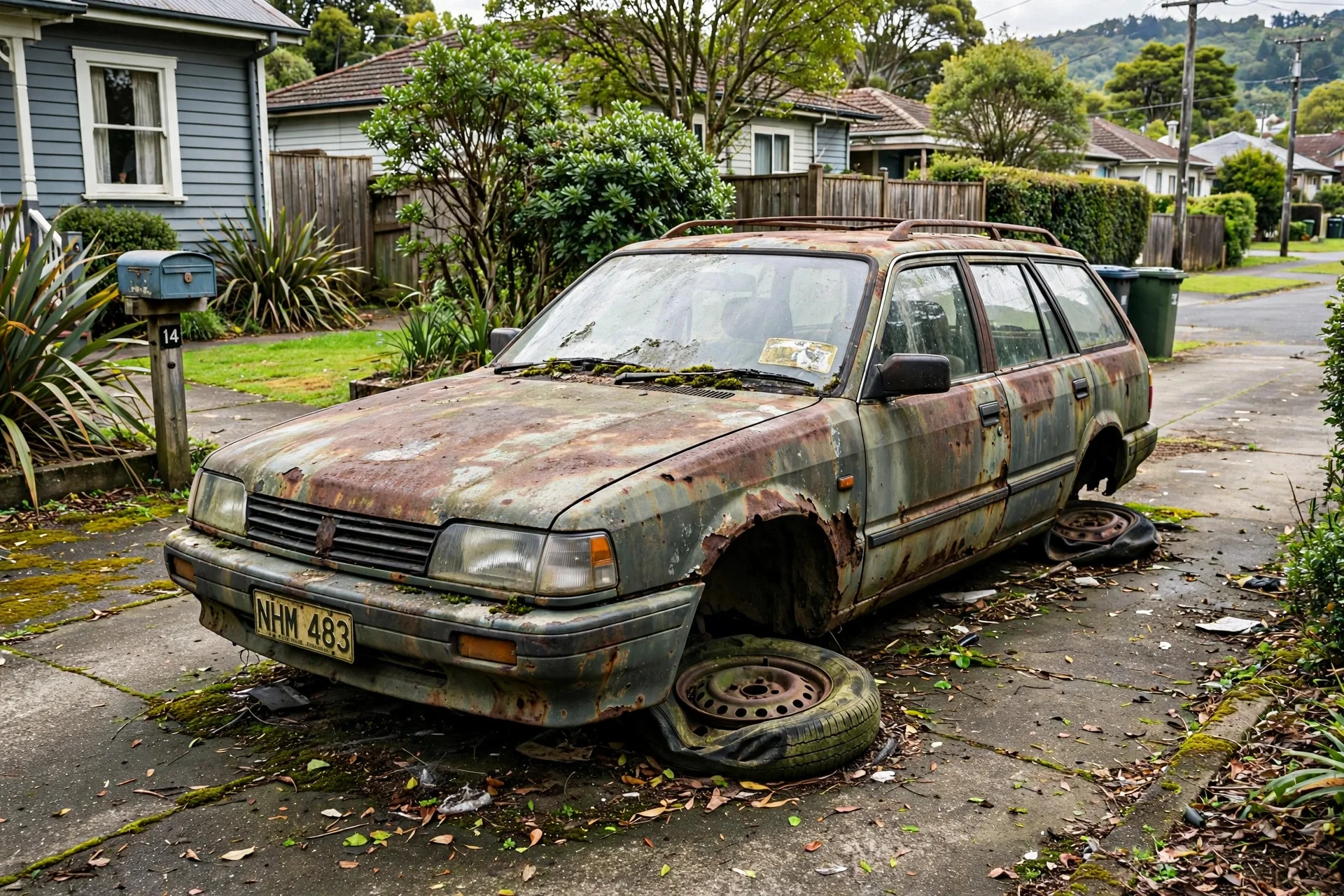 Car Removal Taradale: Cash for Cars, Free Pickup 4 Scrap car removal Taradale - old rusty car in driveway